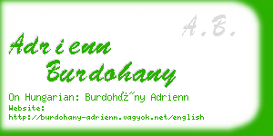 adrienn burdohany business card